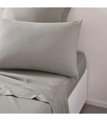 Lenzuolo Con Angoli 160x200 Cm - 100% Cotone, Tinta Unita Denim, Per Letto Matrimoniale - Foto 9