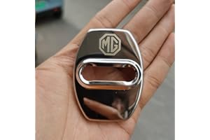 LEDSIX 4 Uds Cubierta Cerradura Puerta, para MG MG4 MG5 ZS HS EZS EHS EV 2023 2022 Cubierta Cerradura Puerta Coche Carcasa Protectora Carcasa Accesorios Decorar,Silver