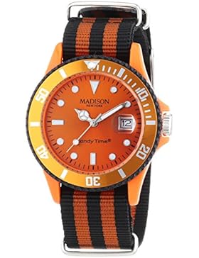 MADISON NEW YORK Unisex-Armbanduhr Candy Time Sailor Analog Quarz Nylon U4616-04/1