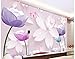 Price comparison product image 3D Wallpaper Photo Large Sofa TV Background Wall Lotus Butterfly Mural,200x140cm