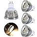 Produktbild GreenSun LED Lighting 4er 3W 240Lumen MR16/GU5.3 Led Spot Spotlicht Aluminum Replacement bulbs High power Leuchmittel Glühbirne Lampe Spot Reflektorlampe Leuchte Strahler DC 12V Warmweiß