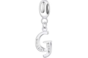 XWN Perles lettres A à Z pour bracelet, argent 925, compatible Pandora et bracelets/colliers européens, pour femmes/filles X238.