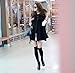 Gaorui Women Fashion Cape Bat wing Poncho Cloak Woolen Coat Top Black cappa Jacket