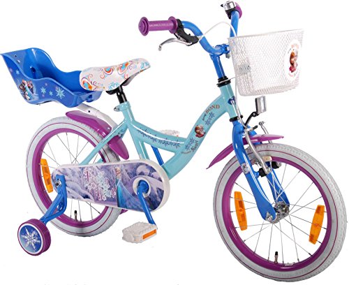 Kinderfahrrad Disney Frozen - Die Eiskönigin 10 Zoll, 12 Zoll, 16 Zoll Mädchen Fahrrad Rücktrittbremse blau weiß