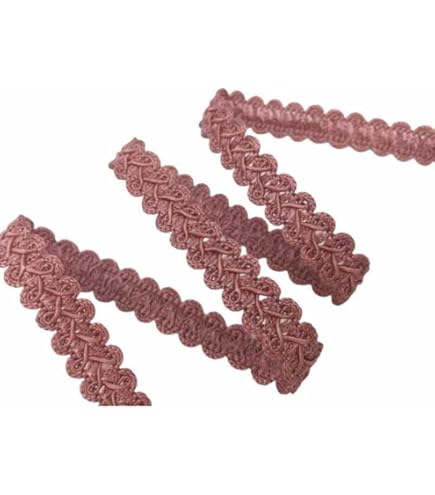 Passamaneria Lurex Intrecciata - Altezza 15mm, Rosso E Oro, Venduta A Metro - Per Arredamento E Decorazione