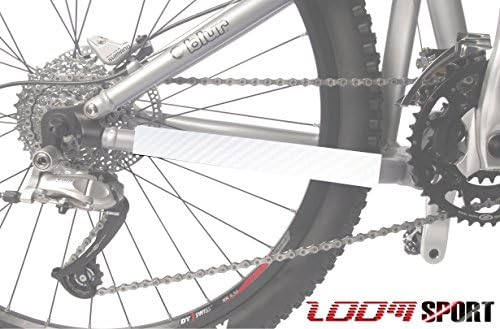 Mountain Bike Chain Protector Frame Guard, White Carbon - Zoom Sport