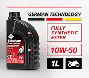 FUCHS SILKOLENE PRO 4 SAE 10W-50 XP Fully synthetic ester engine oil for Bikes (XP means 11% fuel saving)