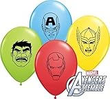 Marvels Avengers Assemble Faces Assortment 5" Qualatex Latex Balloons x 10