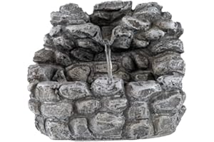 Holyhome Fuente para Belén de resina, 15 x 15 x 10 cm (5,90 x 5,90 x 3,93 pulgadas), efecto macizo, fabricada a mano, fabricada en Italia