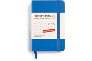 ‎LEUCHTTURM1917 LEUCHTTURM1917 370562 Wochenkalender Mini (A7) 2025, Sky, Deutsch