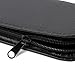 KING DO WAY Leather Barber Shears Hairdressing Haircut Scissors Organizer Zipper Pouch Bag Black