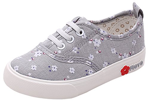 EOZY Kinderschuhe Mädchen Floral Canvas Schuhe Low-Top Sneakers