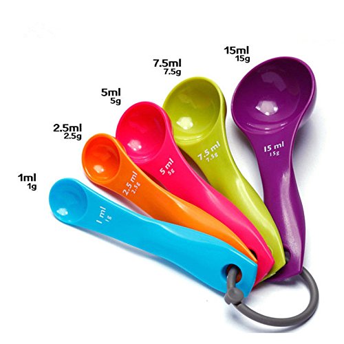 5-teiliges New Messlöffel Set Kitchen Craft Colourworks Louis VI/Salz/Kaffeelöffel
