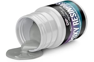 DIPON Pasta de color gris claro RAL 7035 profesional de alta pigmentación para resina epoxi, resina de poliuretano (80 gramos)
