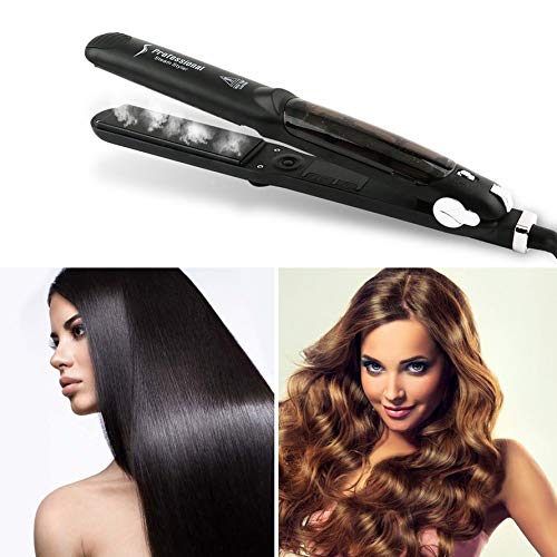 Ceramic Vapor Steam Hair Straightener Hair Salon Steam Styler Styling Tool EU Plug-Black Ceramic Vapor Steam Hair Straightener Hair Salon Steam Styler Styling Tool EU Plug-Black