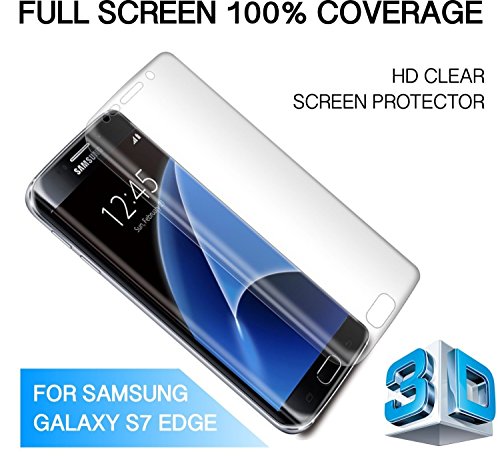 SAMSUNG GALAXY S7 borde PROTECTOR de pantalla  S7 cristal templado 100  cobertura completa curvable PROTECTOR de pantalla con tipo por Blueteck