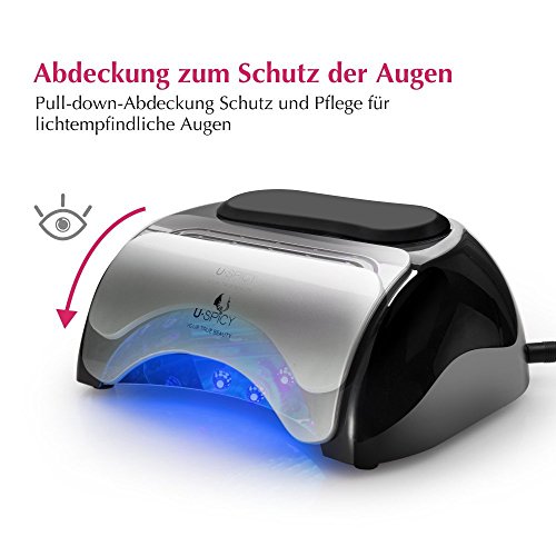 Nageltrockner USpicy 48W UV LED-Nagellampe Lichthärtungsgerät 10s Schnelltrocken Lüfter Ventilator für Nägel Nailart Drei Timer mit Sensor - 5