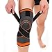 Produktbild UMIILLER Knieschoner,UMILLER Sport Kniebandage Knieschutz,Knieschützer mit Rutschfesten Einstellbare Druck Gurt,Knie Unterstützung für Damen und Herren (L,45-50cm, Orange)