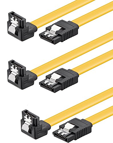 baytronic SATA Kabel Set 3x 0,5m mit Verriegelung gewinkelt