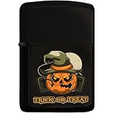 BK Gift Halloween Trick or Treat Design Color Printed Black Gasoline Metal Lighter