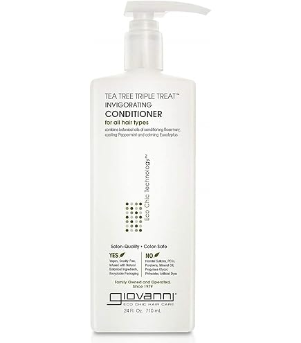 Giovanni Cosmetics Tea Tree Triple Treat Invigorating Shampoo, 24