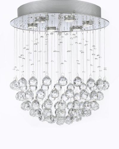 Modern Chandelier "Rain Drop" Chandeliers Lighting with Crystal Balls! W45.7cm x H53.34cm