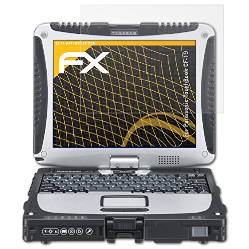 Panasonic ToughBook CF-19 Displayschutzfolie - 2 x atFoliX FX-Antireflex blendfreie Schutzfolie