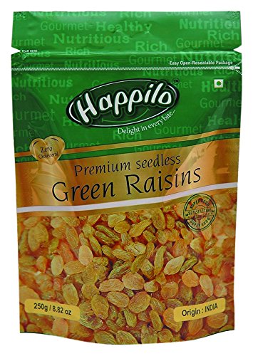 Happilo Premium Seedless Raisins, 250g (Pack of 2)