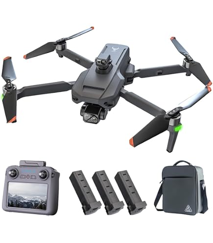 Drone Teeggi F22 S2+ XR Avec Caméra 4K - GPS, 6 Km De Portée, 40 Min De Vol | Télécommande écran 5,5", Stabilisateur 2 Axes, évitement D'obstacles