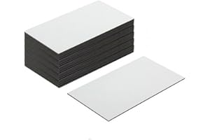 FIRST4MAGNETS Magflex® Lite Lite Flexible Bloss White Dry Elite Surface Magnetic Étiquettes Magnétiques - 89mm de Long x 51mm de Large - Pack de 100