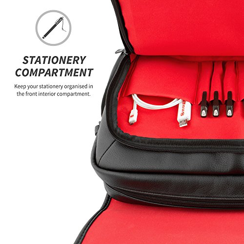 Laptoptasche, Snugg – Schwarze Notebooktasche – Umhängetasche für Laptops mit einer Bildschirmdiagonale von bis zu 17 Zoll - 4