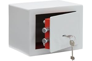 FP-TECH - CASSAFORTE A MURO DA INCASSO IN ACCIAIO VERNICIATO CON CHIAVE HOTEL 23x17x17 CM