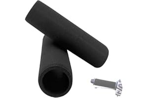 DEVANTIA Motorrad Schaumstoff Griffe Griffüberzieher Schaumgriff - 32-37 mm Durchmesser Lenkergriff Fahrradgriffe, Schaumstoffgriff, Ideal für Motorrad Mountainbike (2 Stücke, Schwarz)
