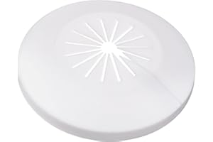 sourcing map Pipe Cover Decoration, 15mm-40mm PP Plastic Escutcheon Water Pipe Drain Line Cover White 4pcs