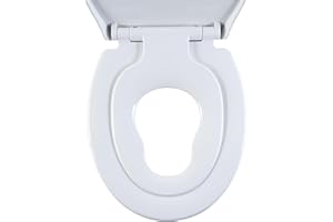 AQUALONA® Premium Thermoplastic Family Toilet Seat Soft Close Hard-Wearing Seat with One Button Hinge Release, Easy to Clean and Install with Universal Fittings, (Family Seat)