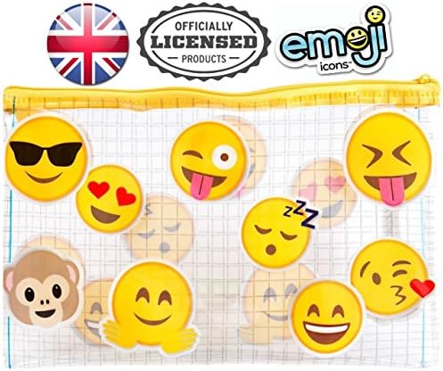 Emoji 2 Sided PVC Zip Pencil Case Transparent / Clear