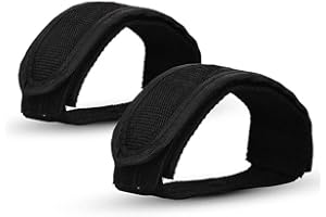 YdseozOA 1 par de correas para pedales de bicicleta ajustables, antideslizantes, dobles, adhesivas, correas para pedales, pinzas para los dedos de los pies, color negro