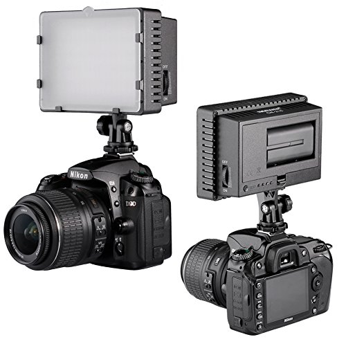 Neewer Kit d Eclairage CN-216 13W LED pour Appareil Photo Reflex   Cam  scope Canon Nikon Sony Pentax Panasonic Samsung avec 2 Lampes Vid  o LED et 2 Mini Pied Lumineux 80cm