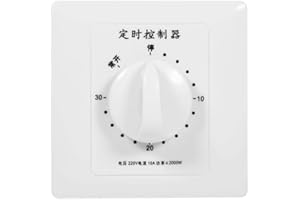 ZERODIS Countdown Timer Schalter AC 220V Min Hochleistungspumpe Elektronische mechanische Countdown Steuerung Timer Socket Time Switch 86 Panel(30 Minuten)