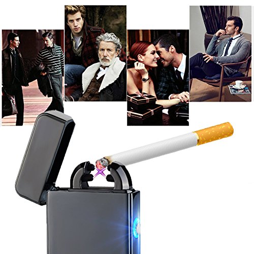 Elektronisches Lichtbogen Feuerzeug, Double Arc Aufladbar Lighter Elektro Feuerzeug USB Zigarette Feuerzeug - 7