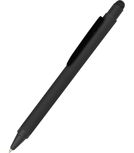 Molain 5 Pcs Ballpoint Pens With Stylus Tips, Black Ink Pens Fine Point, Stylus Pens For Touch