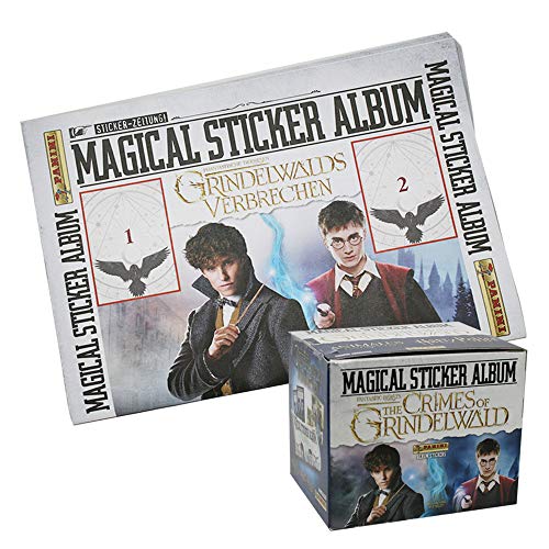 Preisvergleich Produktbild Panini Phantastische Tierwesen Serie 2 - Grindelwalds Verbrechen - Sammelsticker - 1 Display(50 Tüten) + 1 Album(Sticker-Zeitung)
