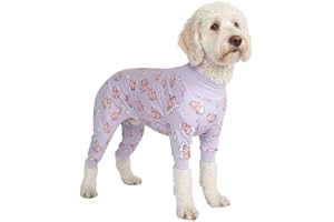 Spark-tassar hundpyjamas, ultramjuk och 4-vägs stretch, återhämtningsdräkt PJ onesie för små, medelstora och stora raser – nä