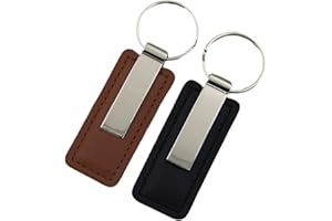 BYHLYH 2 Pack Car Keychain Leather Keyring Key Holder for Men Key Ring Chain Key Fob Hanging Ornament