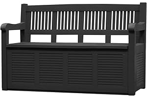 Dynamic24 Garten Truhenbank 280 Liter B 130 x H 85 x T 60cm Gartenbank Bank Gartentruhe Kissenbox Auflagenbox Gartenbox mit Stauraum Sitzbank Kissenbox Box Truhe