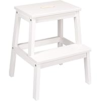 Ikea 401.788.88 BEKVÄM Tritthocker in weiß aus Massivholz, 43 x 50 x 39 cm