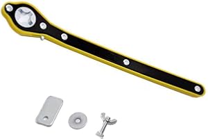 KSEZX Auto Labor-Saving Jack Ratchet Wrench with Long Handle, Lug Wrench for Tire Jack 360°Scissor Kit, Universal Car Jack Ratchet Wrench, Car Repair Tool with Universal Adapter for Travel/Truck/SUV