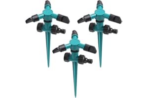 WEISI Gartensprenger, 3 Stück Wassersprenger Garten, Rasensprinkler Einstellbar, Rasensprenger Kleine Fläche, Rasensprenger Große Flächen, Bewässerungssystem Für Garten, Rasen, Pastorale Bewässerung