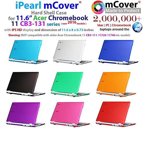 mCover Clear Hard Shell Case for 11 6  Acer Chromebook 11 CB3-131 or CB3-132  Acer NX GR3EK 001  series with IPS HD display Laptop ONLY  Model CB3-131