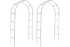 Kstyhome 2X Arche de Jardin Plantes Grimpante Terrasse Patio Arceau à Rosiers